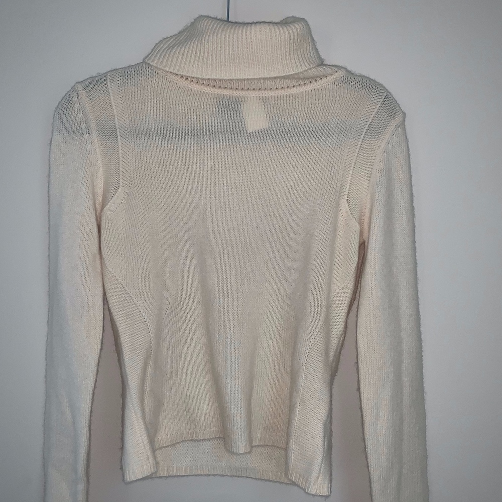 Cream Hathaway Platinum Cashmere Turtleneck